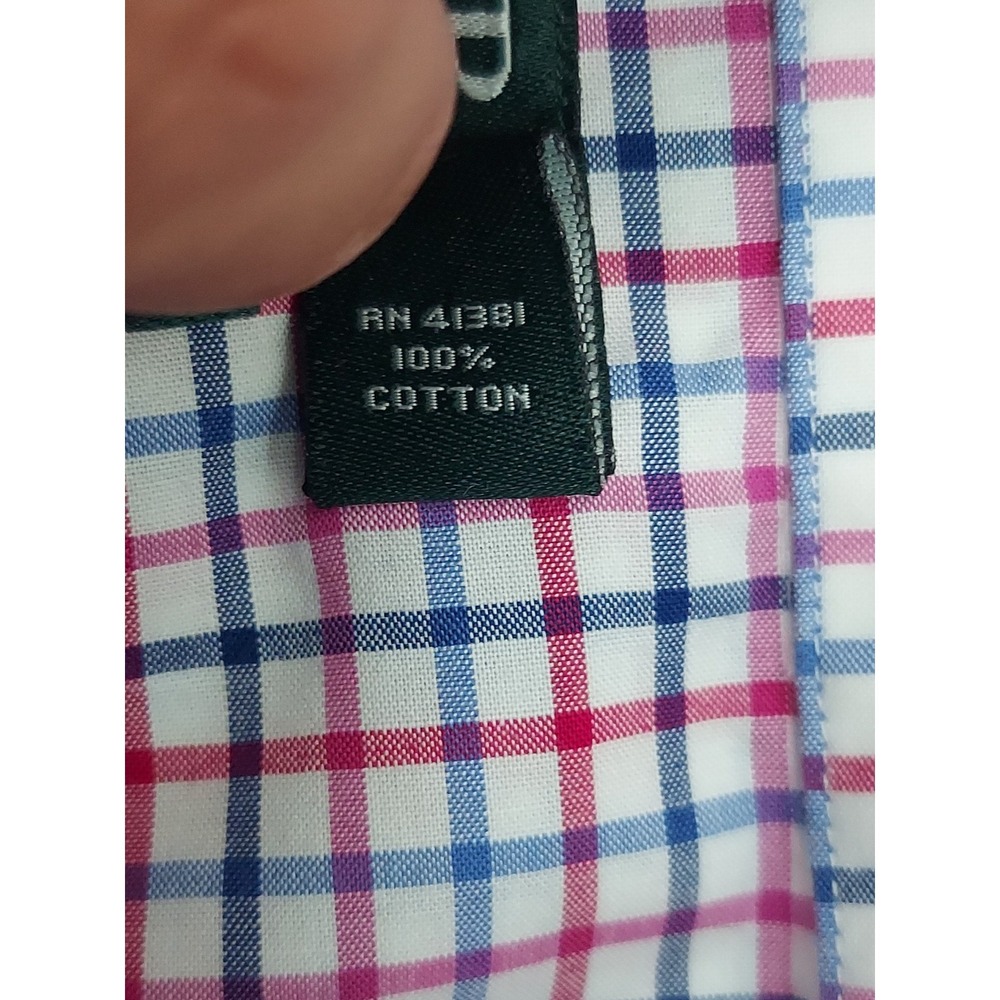 Lot 3 Ralph Lauren Shirt Men Large Blue Pink Plaid Button Down Pony Long Sleeve - Picture 5 of 16